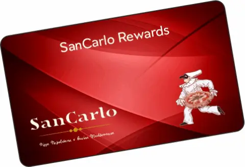San Carlo Rewards Club card